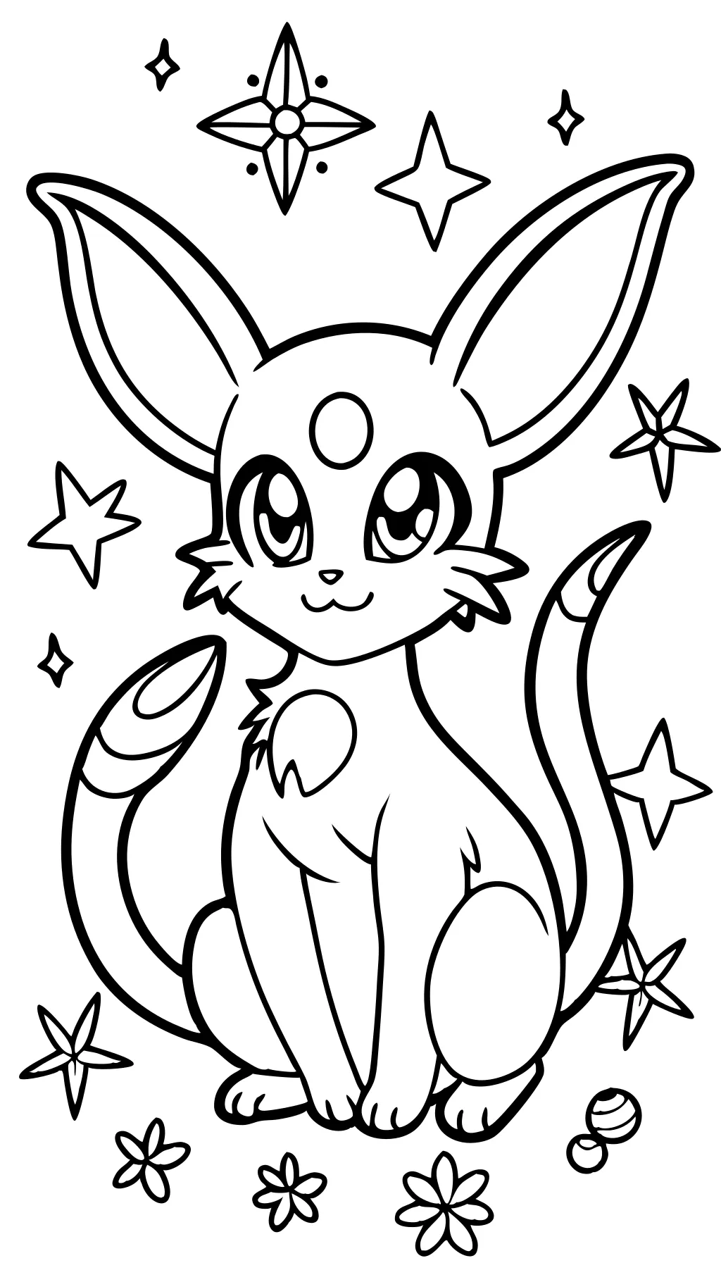 espeon coloring page